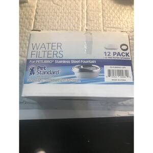 Water Filters & Pre-Filter Sponges For PETLIBRO® Stainless Steel, 12 Pack